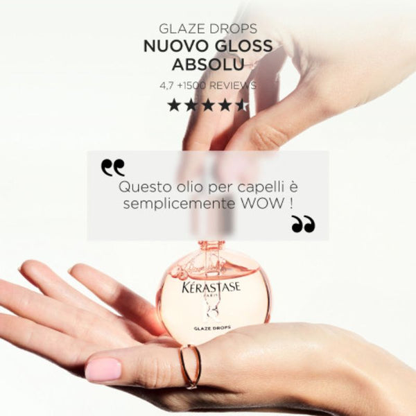 Kerastase gloss absolu glaze drops - olio leggero effetto gloss per capelli lunghi tendenti al crespo