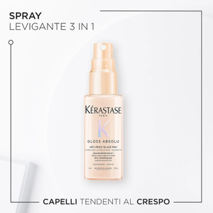 Kerastase gloss absolu anti frizz glaze milk - spray levigante tutto-in-uno per capelli crespi