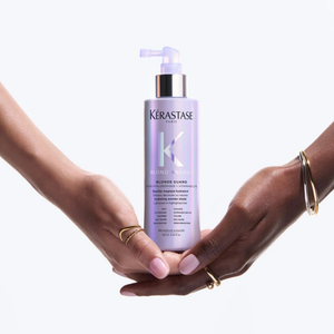 Kerastase Blond Absolu Serum Cicanuit - Sérum fortificante sin enjuague color lavanda. Protege el cabello rubio decolorado del calor.