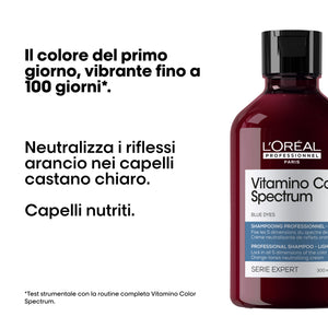 L'oreal serie expert vitamino color spectrum shampoo blu - shampoo per capelli colorati. azione anti-sbiadimento del colore