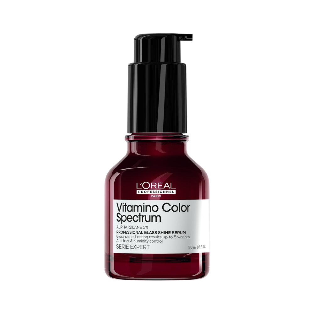 L'oreal serie expert vitamino color spectrum glass shine serum - olio per capelli colorati. azione anti-sbiadimento del colore