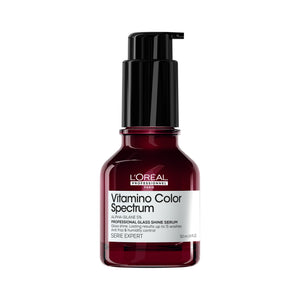 L'oreal serie expert vitamino color spectrum glass shine serum - olio per capelli colorati. azione anti-sbiadimento del colore