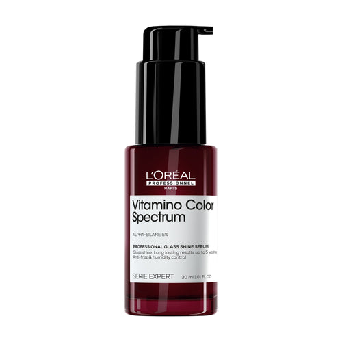 L'oreal serie expert vitamino color spectrum glass shine serum - olio per capelli colorati. azione anti-sbiadimento del colore