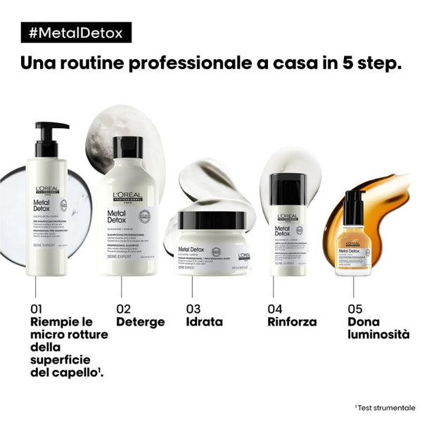 L'oreal serie expert metal detox pre-shampoo treatment - shampoo antiporosità, districante. per tutti i tipi di capelli