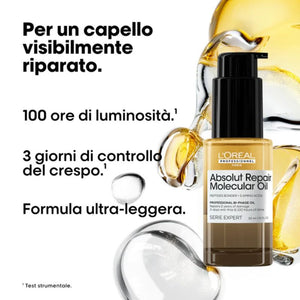 L'oreal serie expert absolut repair molecular oil - olio bifasico per capelli danneggiati