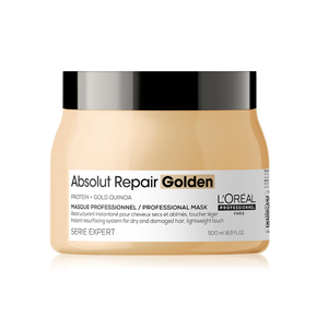 L'oreal serie expert absolut repair mask golden - maschera con texture dorata per capelli danneggiati