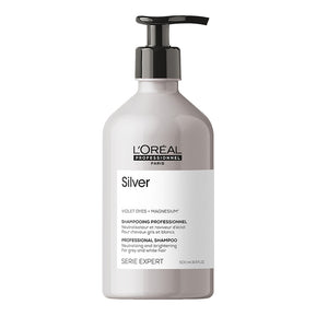 L'oreal serie expert silver shampoo - shampoo per capelli grigi e bianchi. neutralizza i riflessi gialli indesiderati