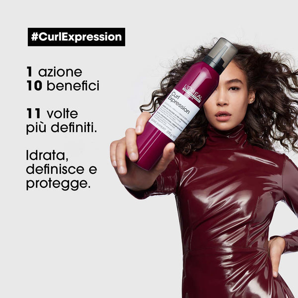 L'oreal serie expert curl expression crema in moussse 10 in 1 - idrata, nutre, districa e protegge senza appesantire i capelli mossi/ricci