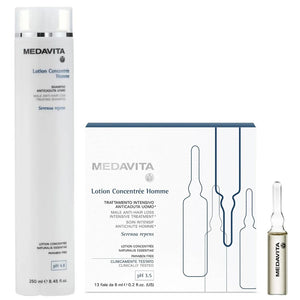 Medavita lotion concentree homme kit - shampoo homme 250 ml e fiale anticaduta 13 fl x 6 ml