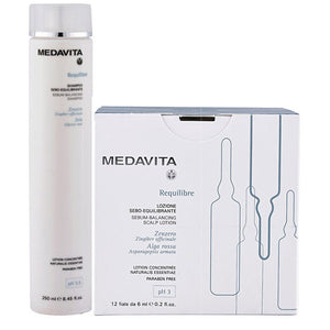 Medavita requilibre kit - shampoo 250 ml e fiale seboequilibrante 12 fl x 6 ml / 0.20 fl.oz