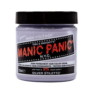 Manic panic classic high voltage silver stiletto