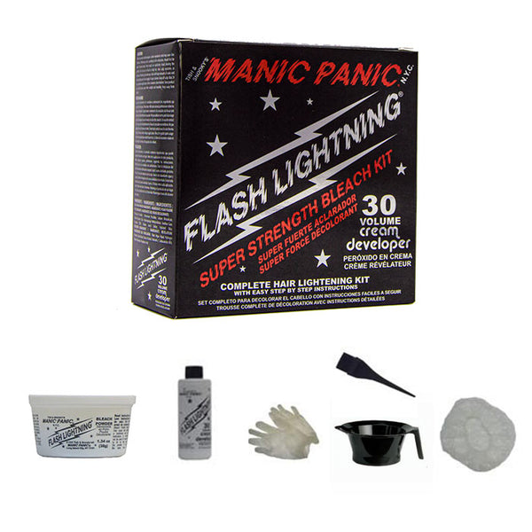 Manic panic flash lightning bleach 30 volume box kit