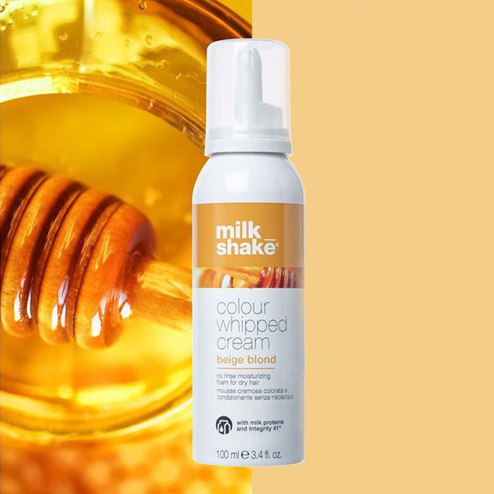 Milk shake colour whipped cream beige blond