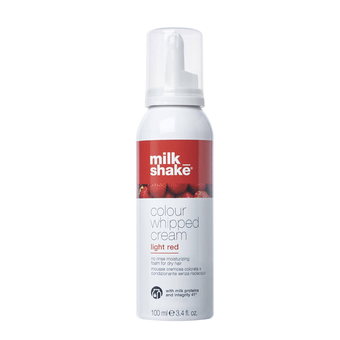 Milk shake colour whipped cream light red