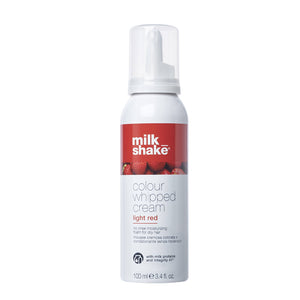 Milk shake colour whipped cream light red