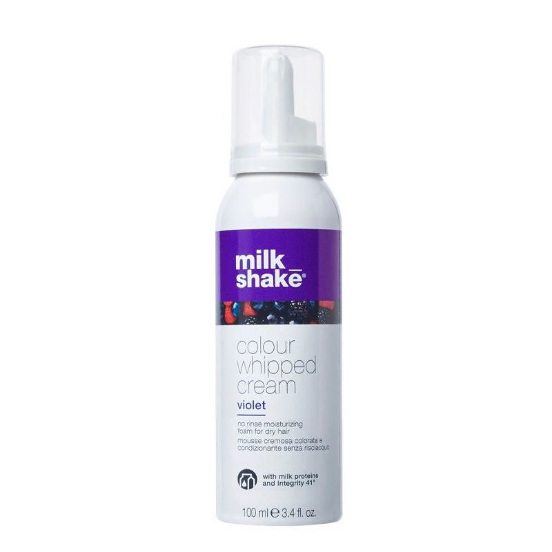 Milk shake colour whipped cream violet