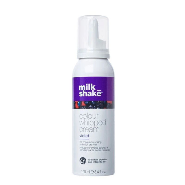 Milk shake colour whipped cream violet