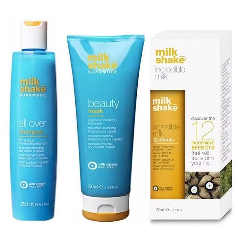 Milk shake sun and more kit - shampoo 250 ml - mask 200 ml - incredible milk 12 effect 150 ml