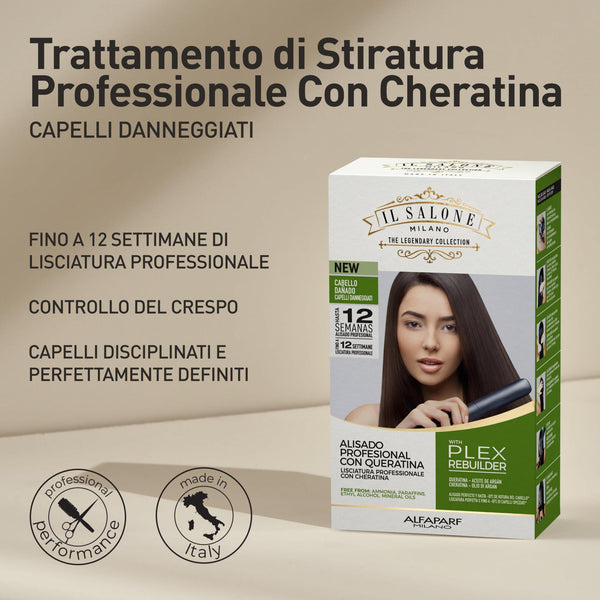 Il salone milano kit lisciante alla keratina - per capelli danneggiati