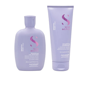 Alfaparf semi di lino smooth kit shampoo smoothing 250 ml-conditioner 200 ml - trattamento anticrespo per capelli da sottili a medi