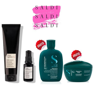 SALDI - Comfort zone skin regimen - detox cleanser 150 ml e caffeine eye cream 15 ml in OMAGGIO Semi di lino reparative shampoo 250 ml + mask 200 ml