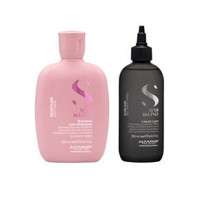 Alfaparf Milano Semi di Lino - Nutritive Low Shampoo 250 ml e Liquid Light 200 ml