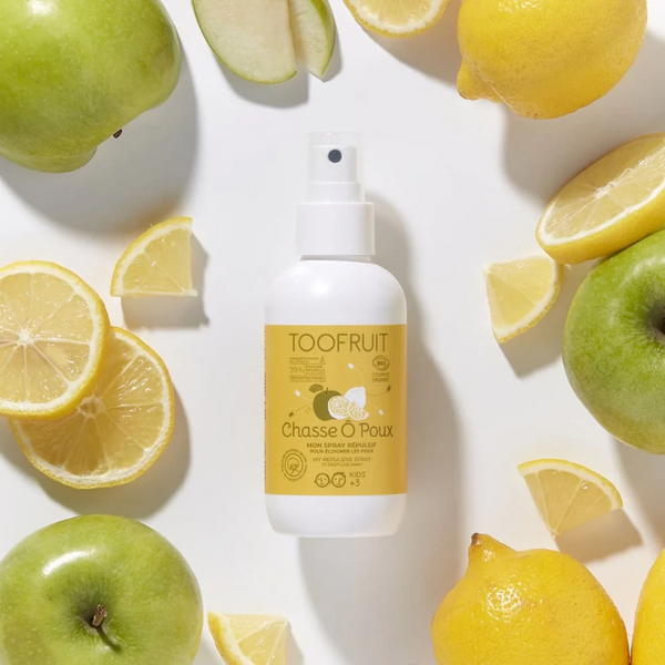 Too fruit chasse o poux  repellente spray anti pidocchi mela-limone