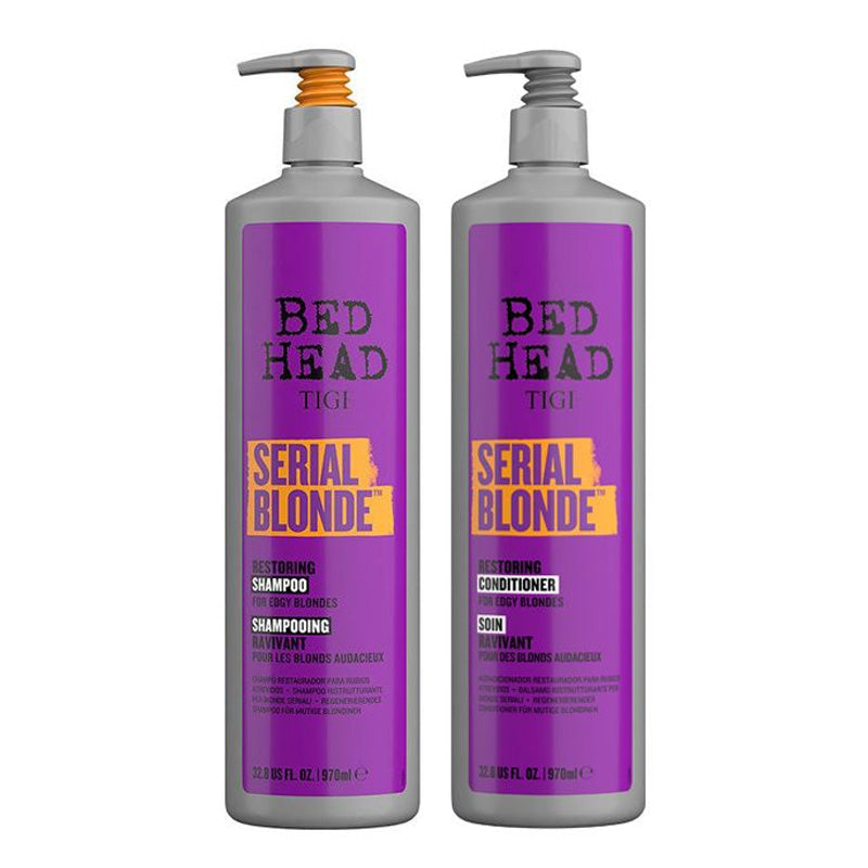 Tigi bed head serial blonde kit shampoo 970 ml e conditioner 970 ml