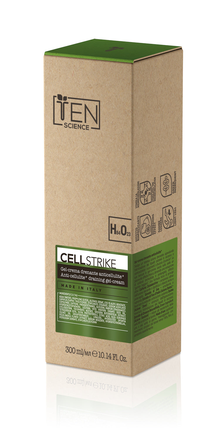 Ten science cell strike gel crema drenante anti-cellulite