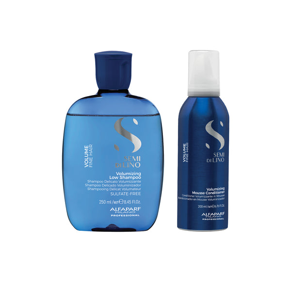 Alfaparf Milano Semi di Lino - Volumizing Low Shampoo 250 ml e Mousse Conditioner 200 ml