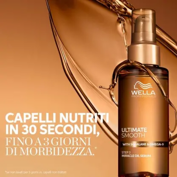 Wella professional ultimate smooth miracle hair rescue - olio nutriente con effetto morbido
