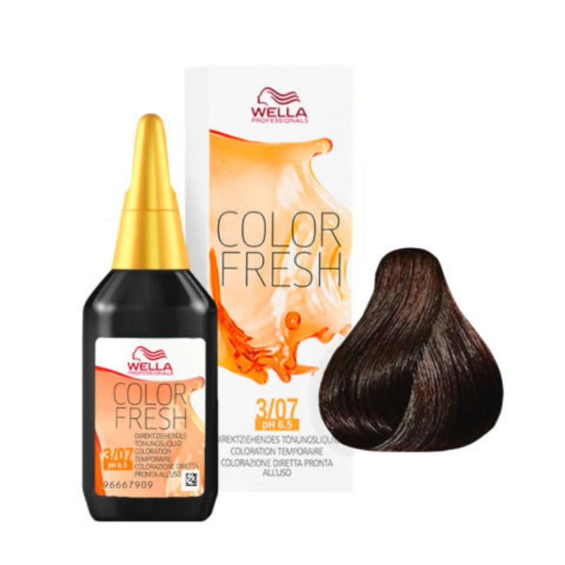 Wella professional color fresh 3/07 - castano scuro naturale sabbia