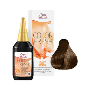 Wella professional color fresh 5/07 - castano chiaro naturale sabbia