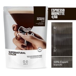 Wella professional supernatural color espresso brunette 4/08