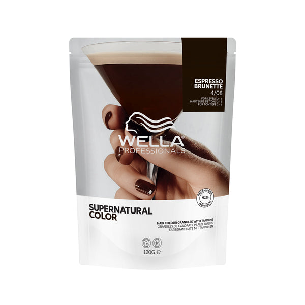 Wella professional supernatural color espresso brunette 4/08