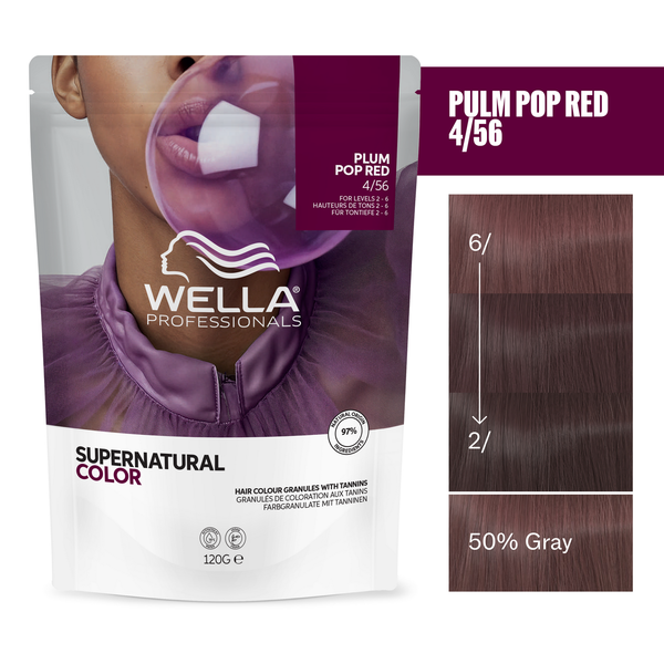 Wella professional supernatural color plump pop red 4/56