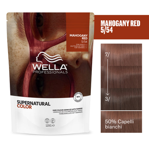 Wella professional supernatural color mahogany red 5/54