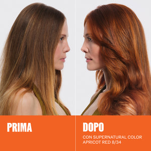 Wella professional supernatural color apricot red 8/34