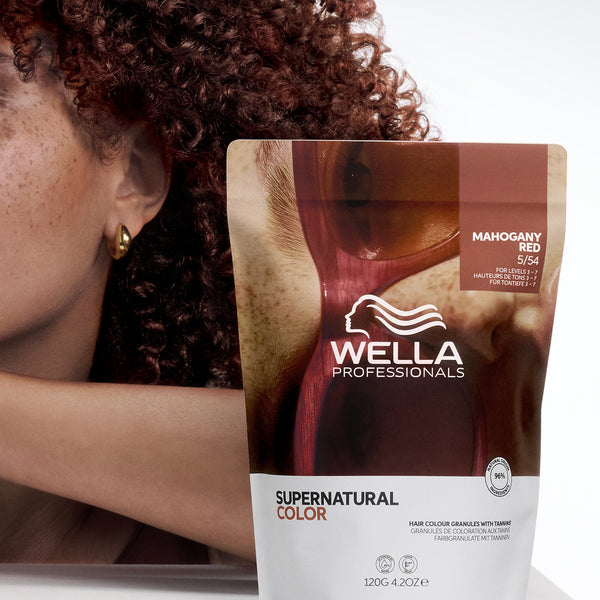 Wella professional supernatural color apricot red 8/34