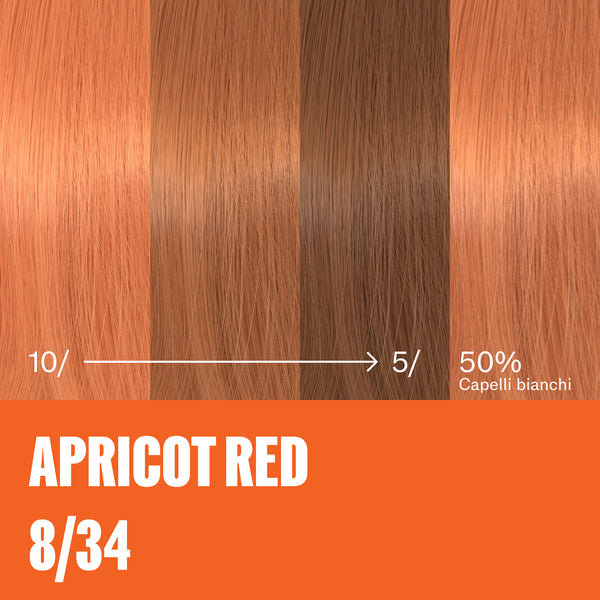 Wella professional supernatural color apricot red 8/34