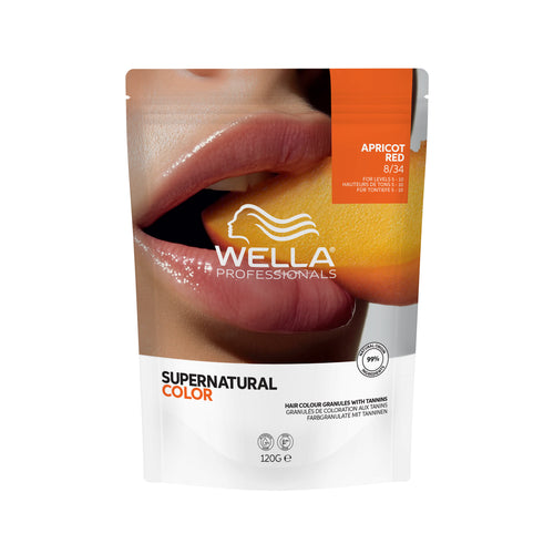 Wella professional supernatural color apricot red 8/34