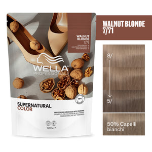 Wella professional supernatural color walnut blonde 7/71