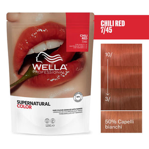 Wella professional supernatural color chili red 7/45