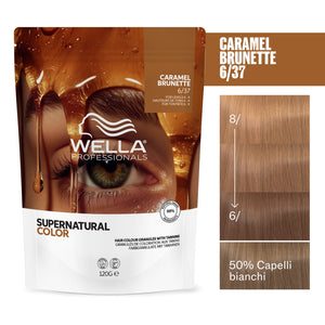 Wella professional supernatural color caramel brunette 6/73