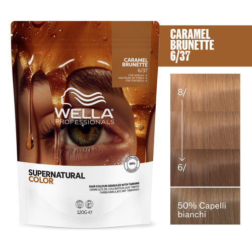 Wella professional supernatural color caramel brunette 6/73