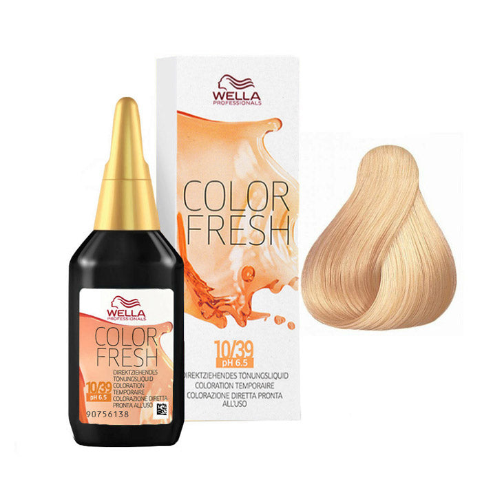 Wella color fresh 10/39 - biondo platino dorato cendre 75 ml / 2.55 fl.oz