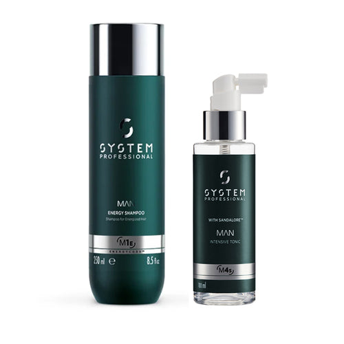 Wella system professional man kit - energy shampoo 250 ml e intensive tonic 100 ml