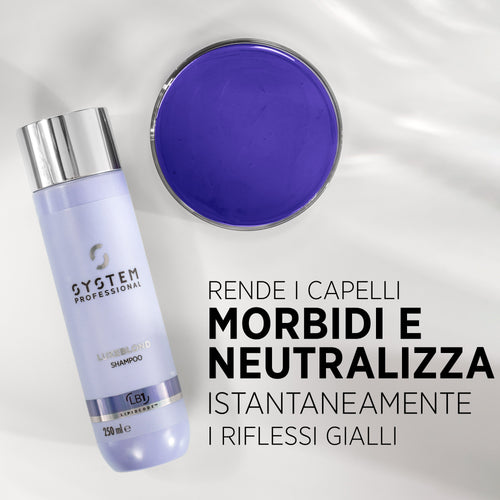 Wella system professional luxeblond kit - shampoo luxeblond 250 ml e mask luxeblond 200 ml