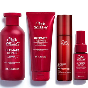 Wella professional ultimate repair shampoo 250 ml - conditioner 200 ml - hair rescue 30 ml e leave in 95 ml