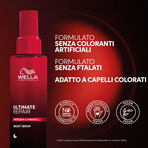 Wella professional ultimate repair night serum - idrata e ripara i capelli durante la notte
